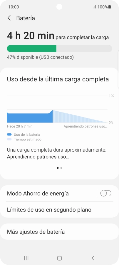 Pulsa Modo Ahorro de energía.