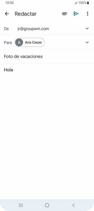 Pulsa el icono de anexos.