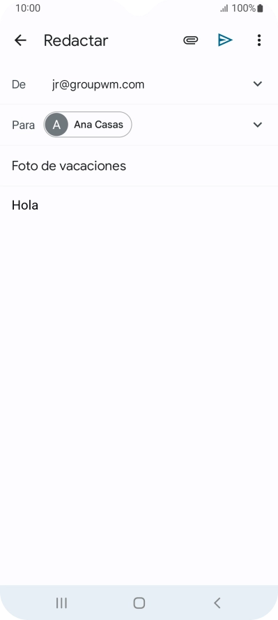 Pulsa el icono de anexos.