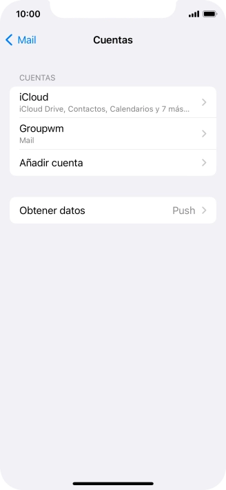 Pulsa el nombre de la cuenta de correo electrónico que acabas de crear. Pulsa el nombre de la cuenta de correo electrónico que acabas de crear.