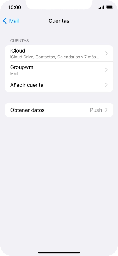 Pulsa el nombre de la cuenta de correo electrónico que acabas de crear. Pulsa el nombre de la cuenta de correo electrónico que acabas de crear.