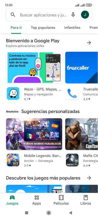 Pulsa el icono de perfil.