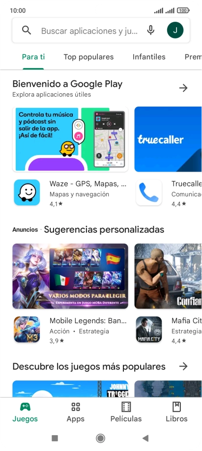 Pulsa el icono de perfil.