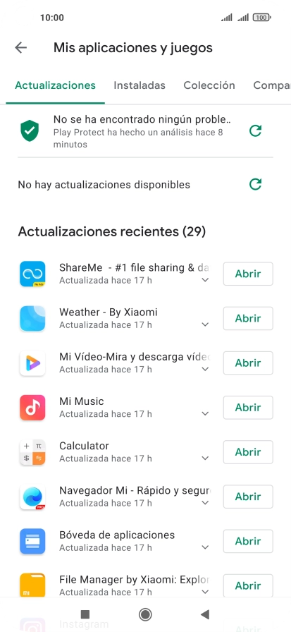 Pulsa Instaladas.