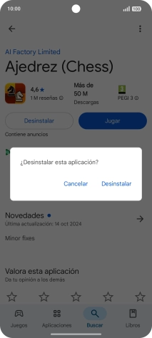 Pulsa Desinstalar.