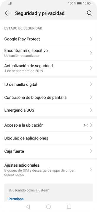 Pulsa ID de huella digital.