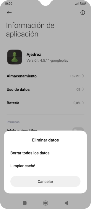 Pulsa Limpiar caché.