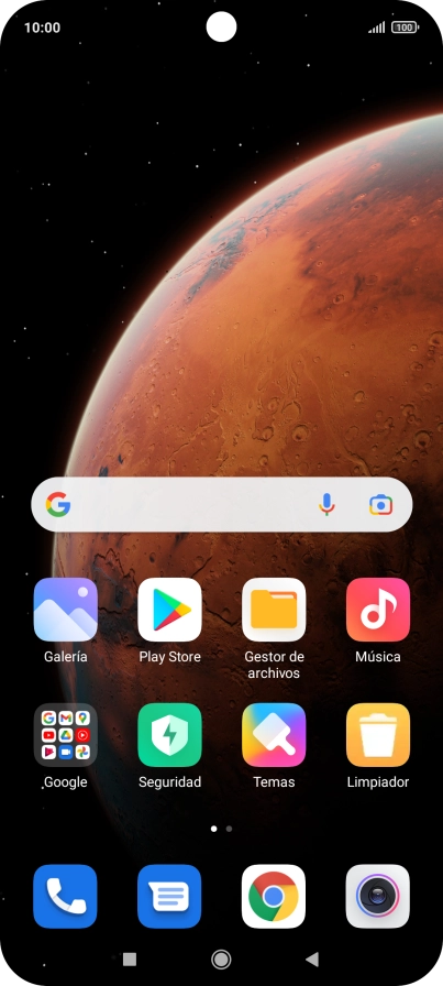 Pulsa Galería y desplázate a la carpeta deseada.