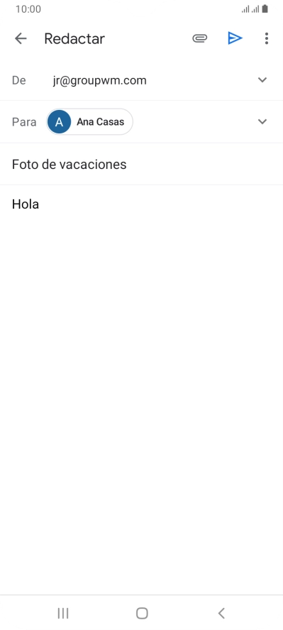 Pulsa el icono de anexos.
