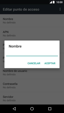 Introduce Vodafone Internet y pulsa ACEPTAR.