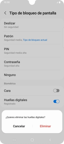 Pulsa Eliminar.