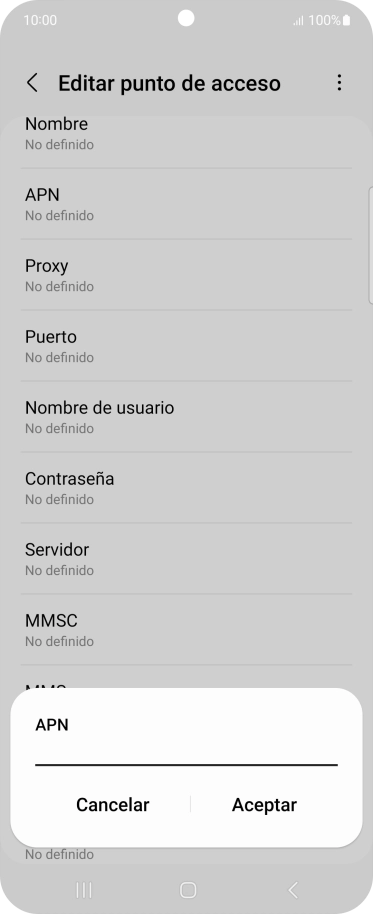 Introduce airtelwap.es y pulsa Aceptar.