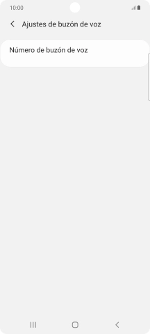 Pulsa Número de buzón de voz.