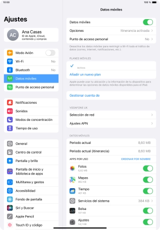 Pulsa Punto acceso personal.