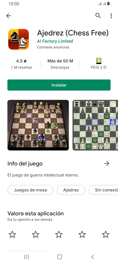 Pulsa Instalar y sigue las indicaciones de la pantalla para instalar la app.