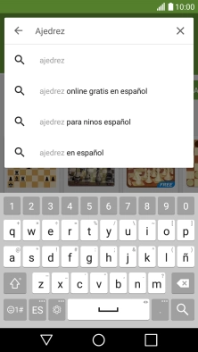 Introduce el nombre del tema o de la app y pulsa el icono de búsqueda.