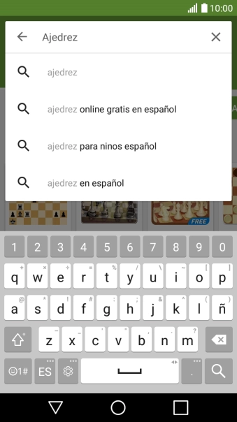 Introduce el nombre del tema o de la app y pulsa el icono de búsqueda.