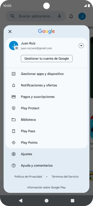 Pulsa Gestionar apps y dispositivo.