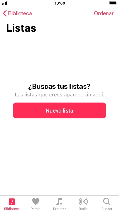 Pulsa Nueva lista.