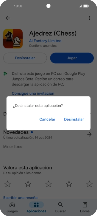 Pulsa Desinstalar.