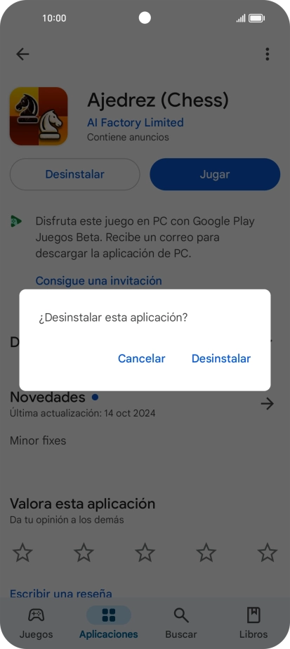 Pulsa Desinstalar.