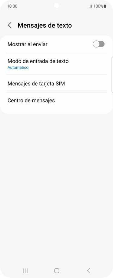 Pulsa Centro de mensajes.