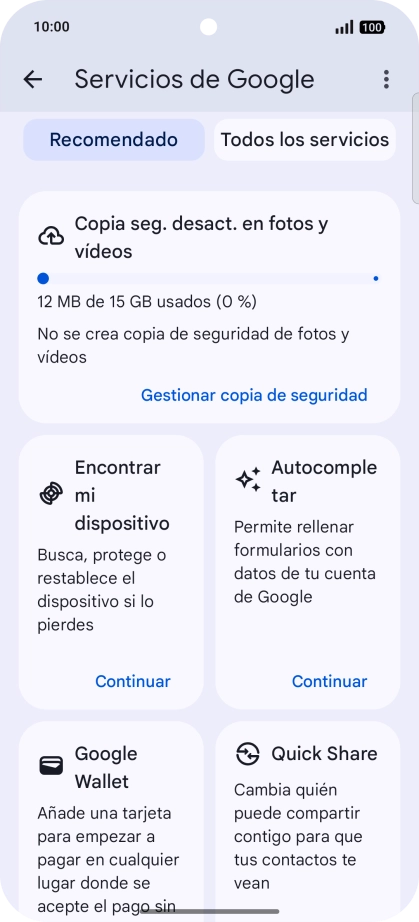 Pulsa Encontrar mi dispositivo.