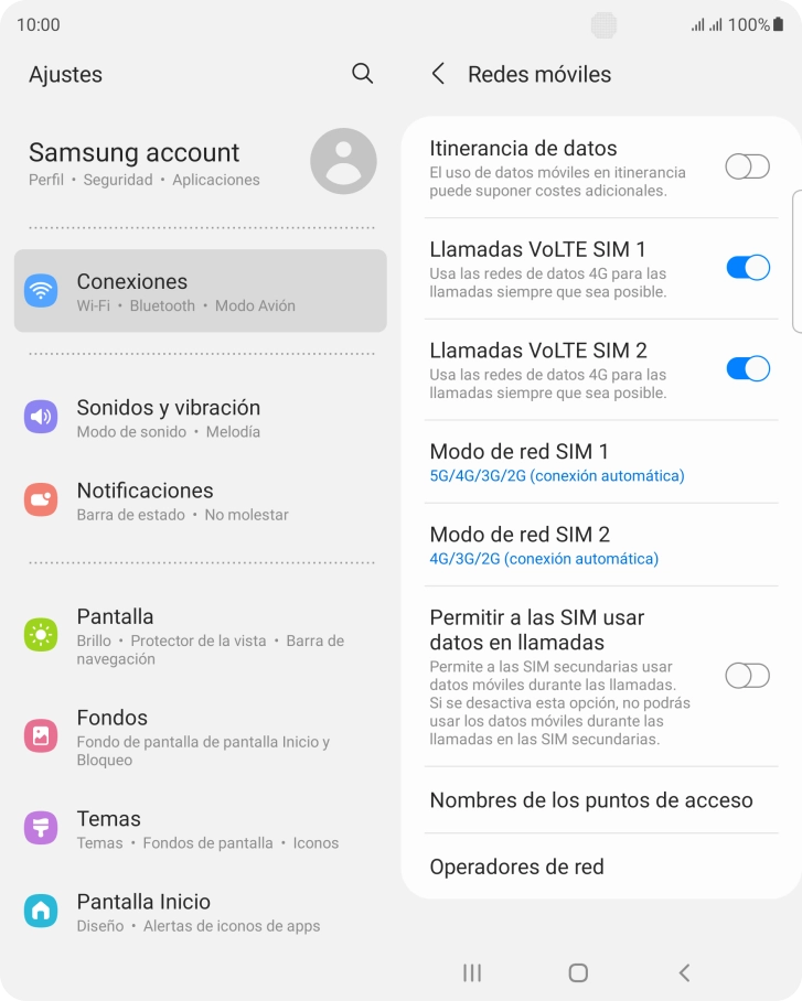 Pulsa Nombres de los puntos de acceso.