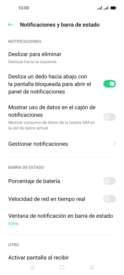 Pulsa Gestionar notificaciones.