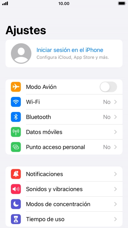 Pulsa Iniciar sesión en el iPhone.