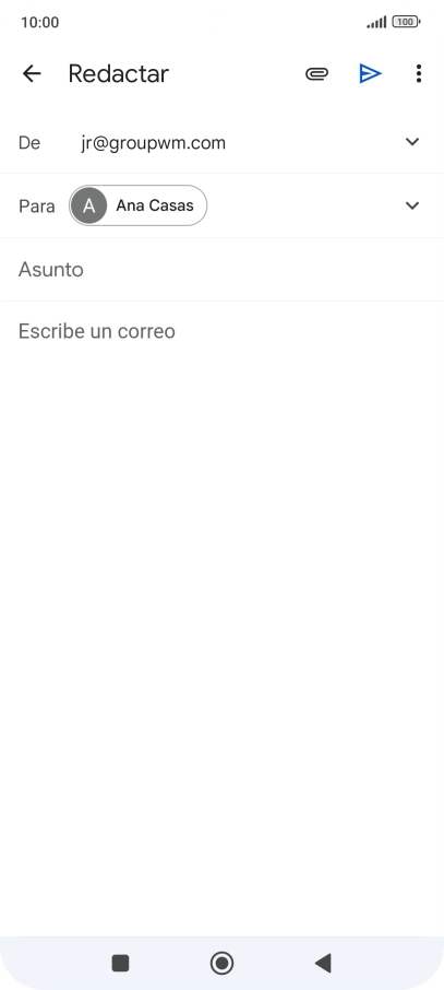 Pulsa Asunto e introduce el asunto deseado. Pulsa Asunto e introduce el asunto deseado.