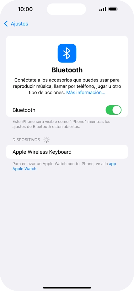 Pulsa el dispositivo Bluetooth deseado y sigue las indicaciones de la pantalla para vincular el dispositivo al teléfono.