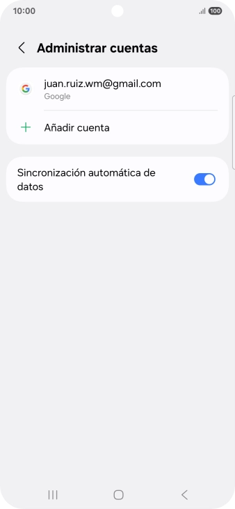 Pulsa Añadir cuenta.