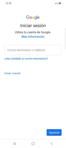 Si no tienes una cuenta de Google, pulsa Crear cuenta y sigue las indicaciones de la pantalla para ver cómo crear una cuenta nueva.