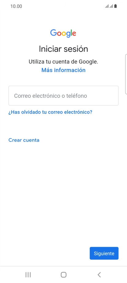 Si no tienes una cuenta de Google, pulsa Crear cuenta y sigue las indicaciones de la pantalla para ver cómo crear una cuenta nueva.