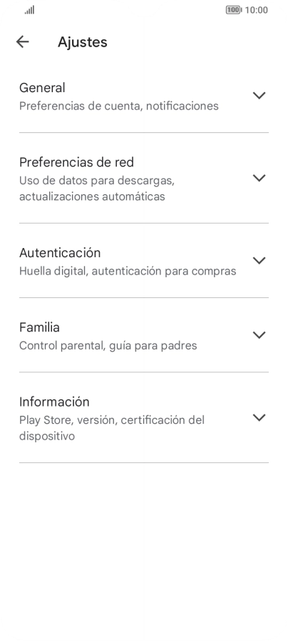 Pulsa Preferencias de red.