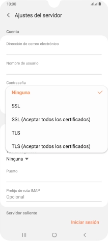 Pulsa Ninguna para desactivar la función.