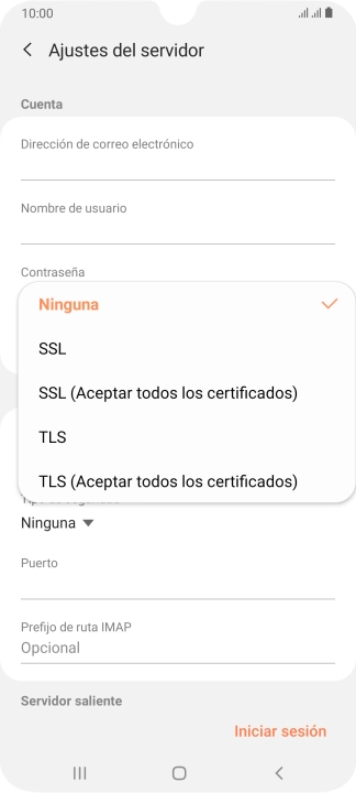 Pulsa Ninguna para desactivar la función.