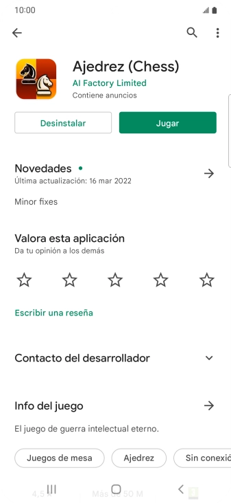 Pulsa Desinstalar.