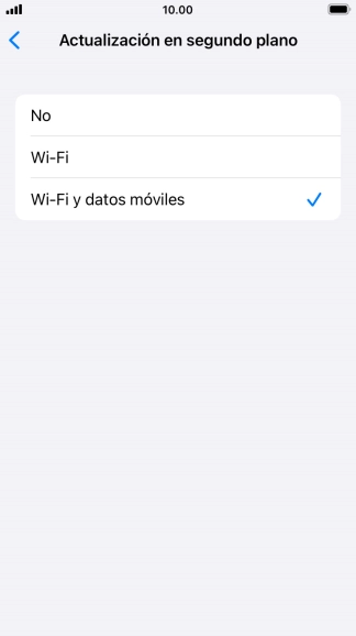 Para desactivar la actualización de apps en ejecución, pulsa No.
