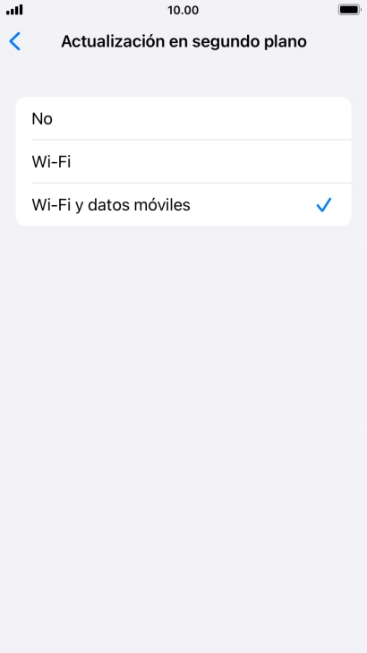Para desactivar la actualización de apps en ejecución, pulsa No.