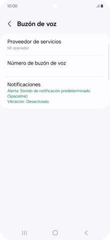 Pulsa Número de buzón de voz. Pulsa Número de buzón de voz.