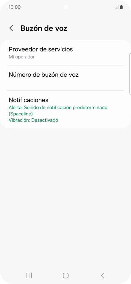 Pulsa Número de buzón de voz. Pulsa Número de buzón de voz.
