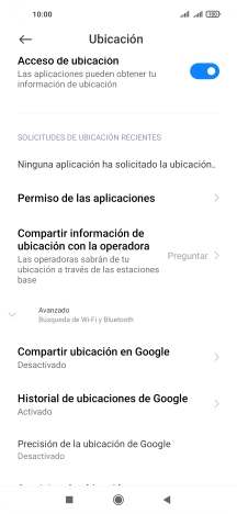 Pulsa Permiso de las aplicaciones.