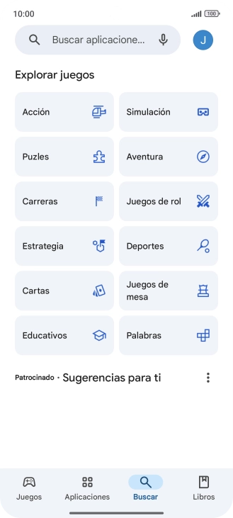 Pulsa en el campo de búsqueda.