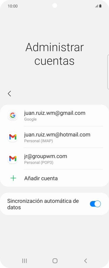 Pulsa el indicador junto a 