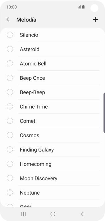 Pulsa el icono de añadir timbre de llamada. Pulsa el icono de añadir timbre de llamada.