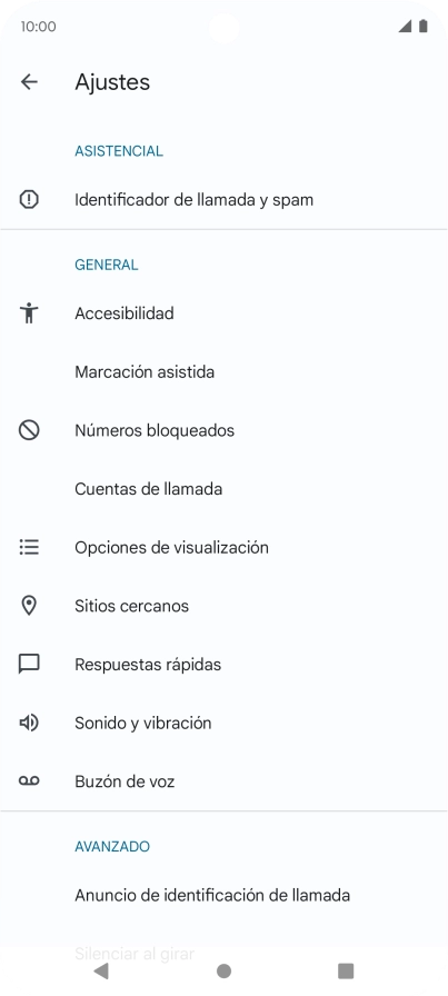 Pulsa Cuentas de llamada.