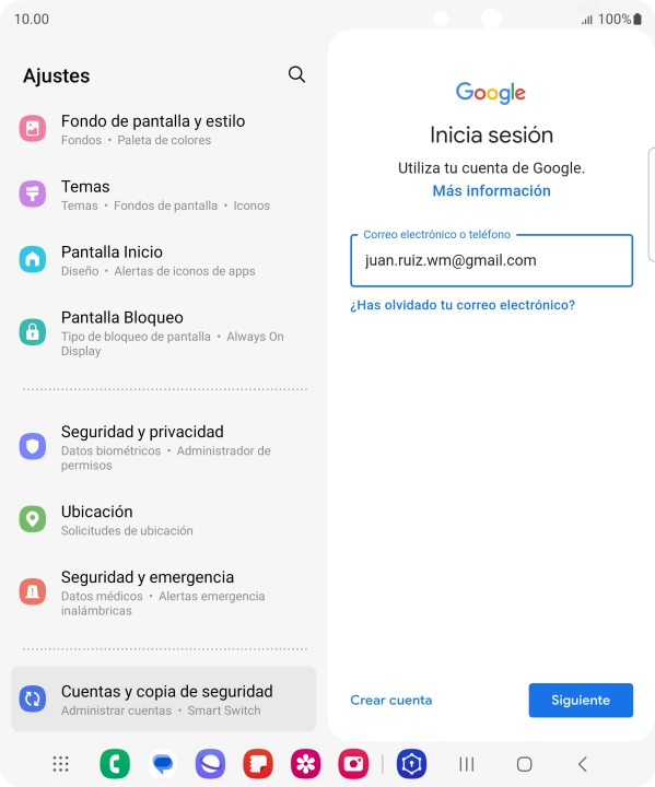 Pulsa Siguiente.