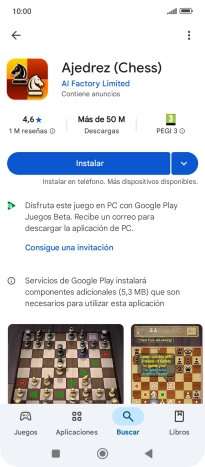 Pulsa Instalar y sigue las indicaciones de la pantalla para instalar la app.